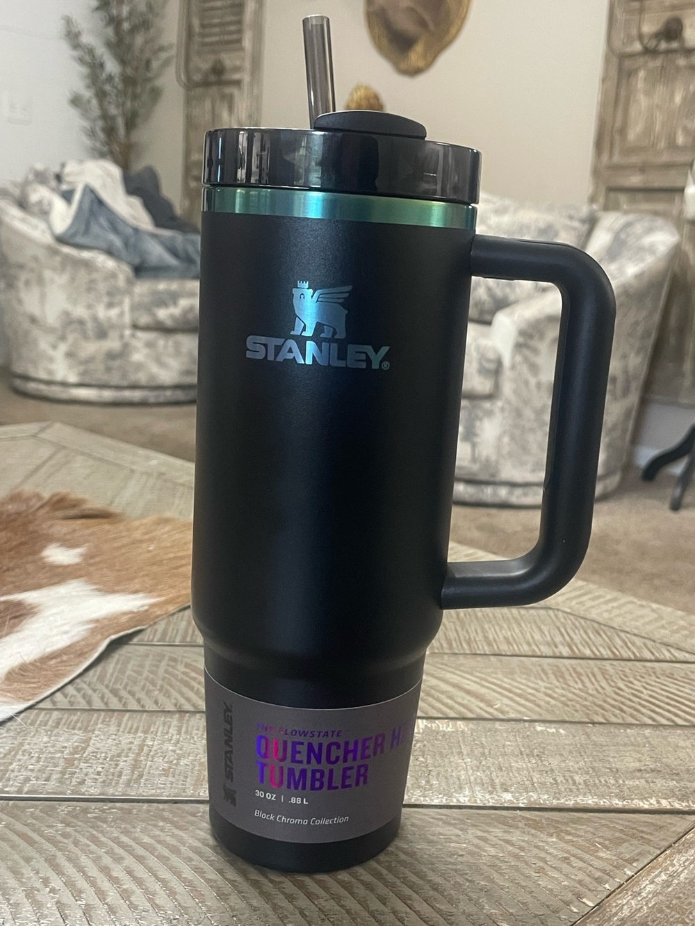 Limited Edition Stanley Black Chroma Quencher H2.0 FlowState Tumbler